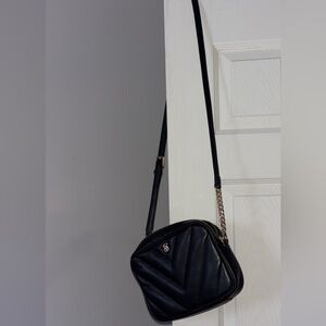 Black Quilted Crossbody Bag